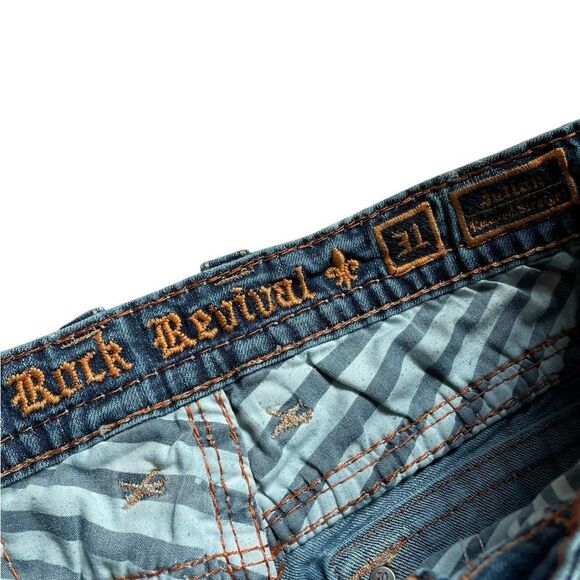 ROCK REVIVAL Julian Relaxed Straight Jeans Size 31 - Picture 7 of 7